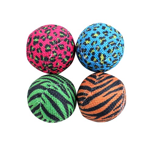 CARA CAT BURLAP BALLS 4PK