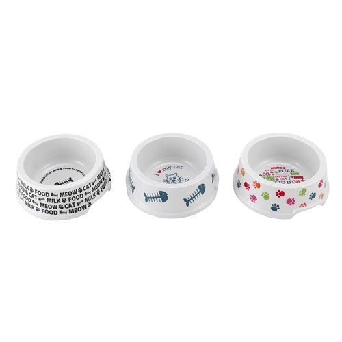 PRINTED MELAMINE CAT BOWL