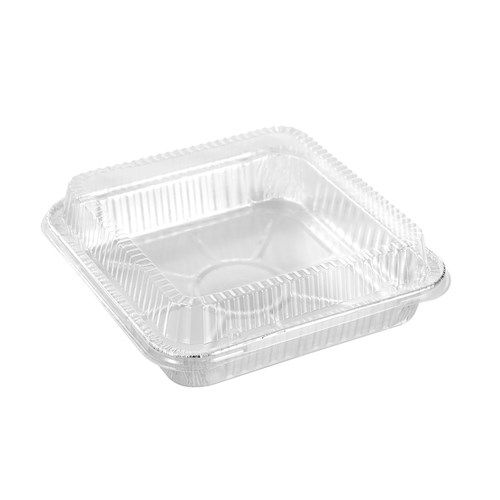 FOIL TRAY W/ PLASTIC LID 4PK