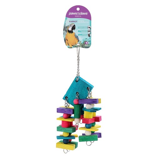 PARROT WOOD DANGLER TOY