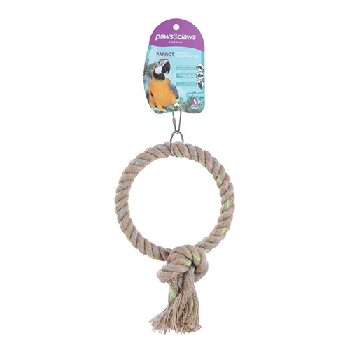 PARROT JUTE RING TOY