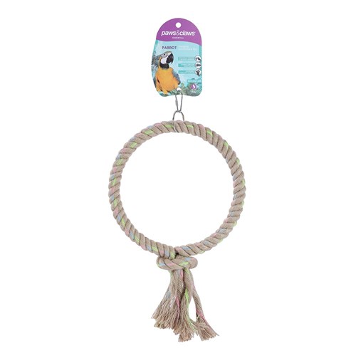 PARROT JUTE RING TOY