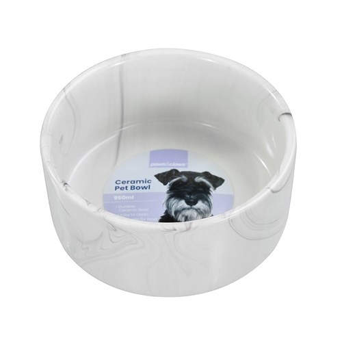 CERAMIC PET BOWL MARBLE