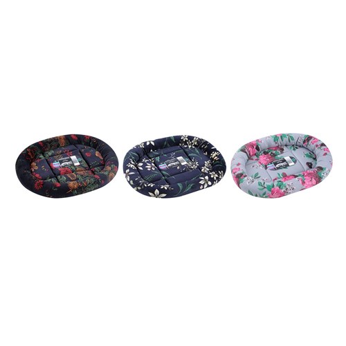 FLORAL CAT BED OVAL