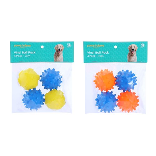 VINYL BALL 4 PACK 2 ASSTD