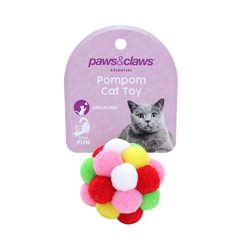 POMPOM CAT TOY 6CM