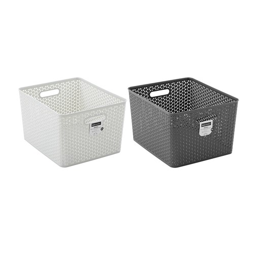 WICKER STORAGE BASKET XLGE 37L