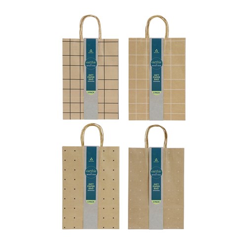 GIFT BAG PAPER PATTERN 3PK