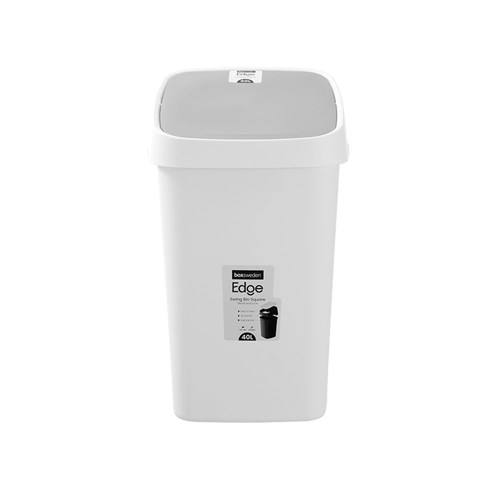 EDGE BIN SQUARE 40L WHT
