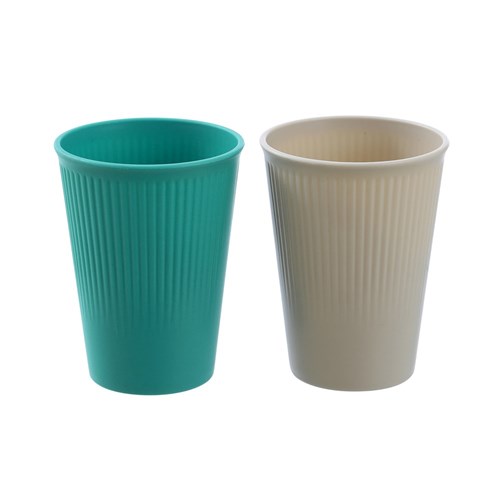 RIBBED PLASTIC CUP 350ML