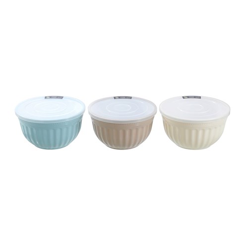 SALAD BOWL LIDDED 3L 3 ASSTD
