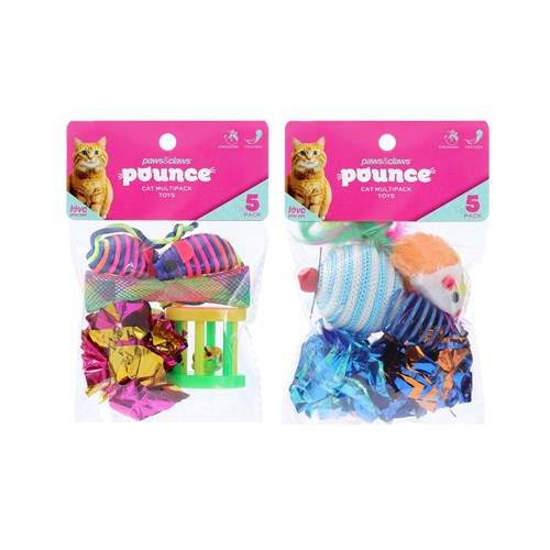 POUNCE CAT TOYS 5PK