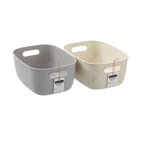 DIAMOND QUILT BASKET S