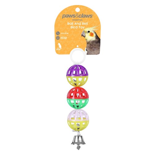 BALL AND BELL BIRD TOY