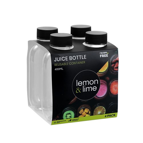 REUSABLE JUICE BOTTLE 4PK