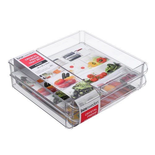 CRYSTAL STORAGE TRAY SET 3PC