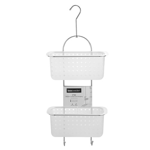 SHOWER CADDY 2 TIER FROSTED