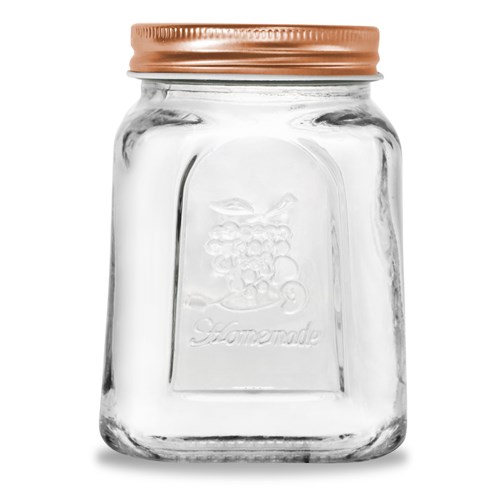 MODENA GLASS JAR 6PK SQUARE