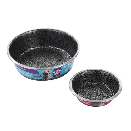 S/STEEL PET BOWL SPECKLED