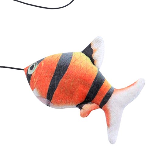 FISH PLUSH CAT DANGLER