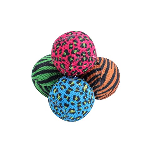 CARA CAT BURLAP BALLS 4PK