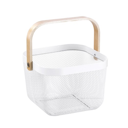 MESH BASKET WHT 25X25X17CM W/