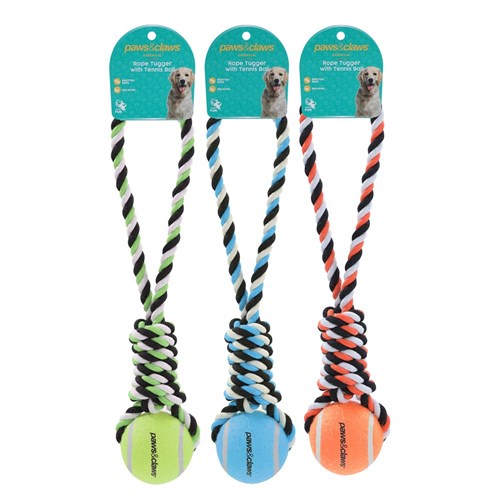 ROPE TUGGER + TENNIS BALL