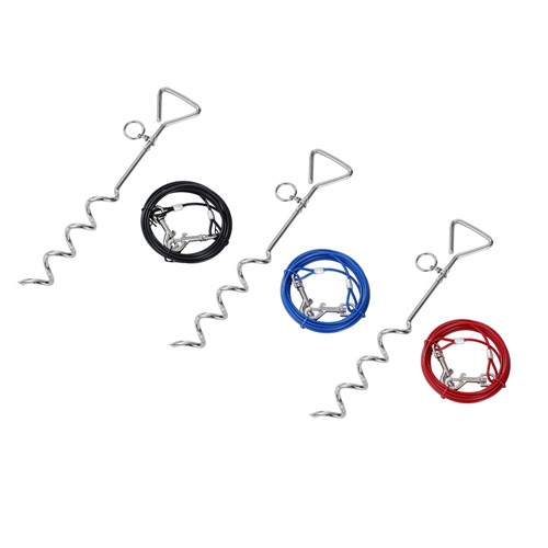 TIE OUT CABLE WITH STAKE COMBO
