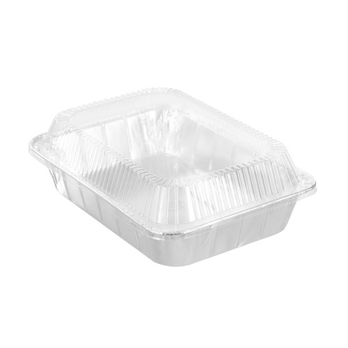 FOIL TRAY W/ PLASTIC LID 3PK