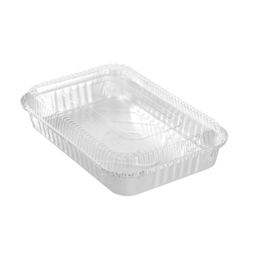 FOIL TRAY W/ PLASTIC LID 6PK