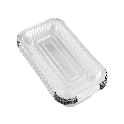 FOIL TRAY W/ PLASTIC LID 10PK