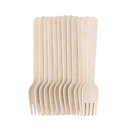 ECO WOODEN FORKS 15.5CM 12PK