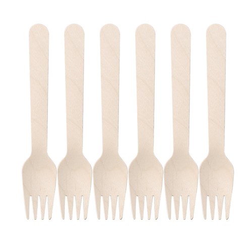 ECO WOODEN FORKS 15.5CM 12PK