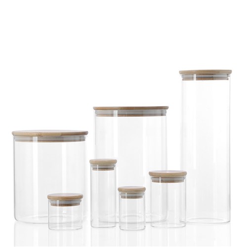 CAMDEN GLASS JAR BAMBOO LID