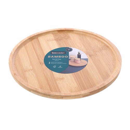 BAMBOO ROUND DISPLAY TRAY