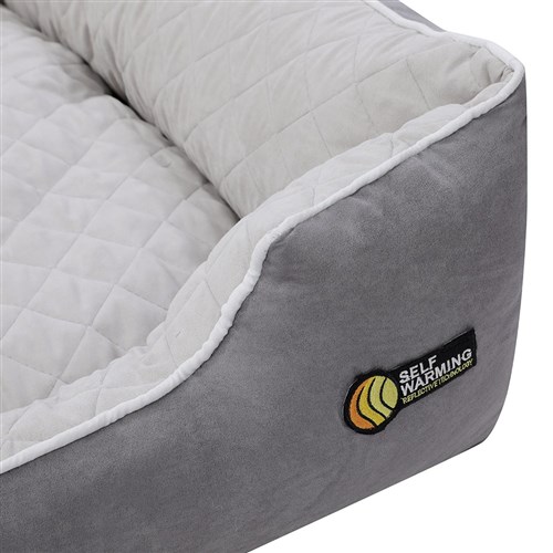 SELF WARMING WALLED BED GREY
