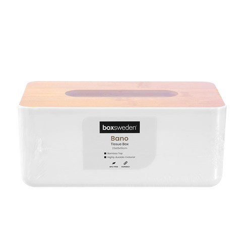 BANO TISSUE BOX BAMBOO TOP