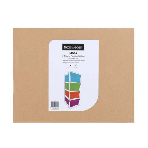 MEGA 4 DRAWER PLASTIC CABINET