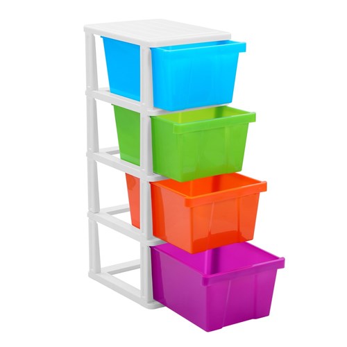 MEGA 4 DRAWER PLASTIC CABINET
