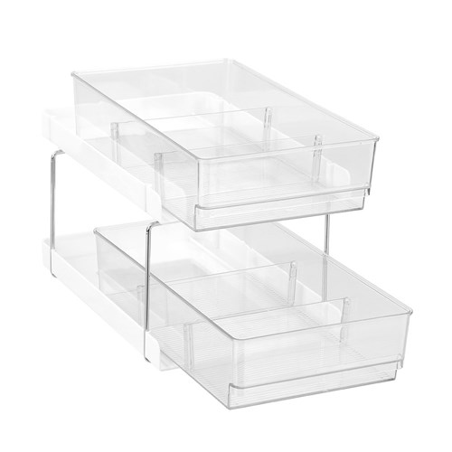 CRYSTAL 2 TIER DRAWER TRAYS