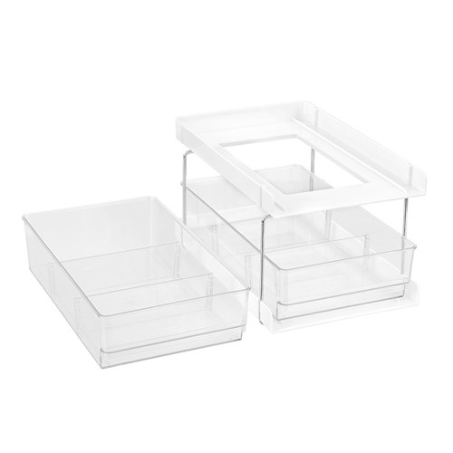CRYSTAL 2 TIER DRAWER TRAYS