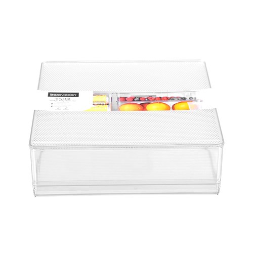 CRYSTAL FRIDGE TRAY W/LID
