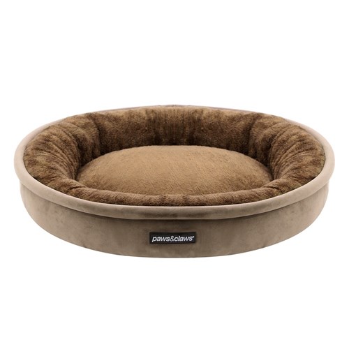 LUX ROUND BED MOCHA SMALL