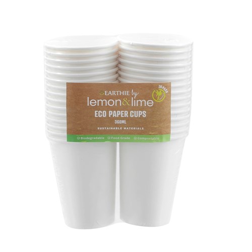 ECO PAPER CUPS 30PK 360ML