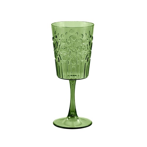 FLORAL DECO WINE GOBLET 390ML