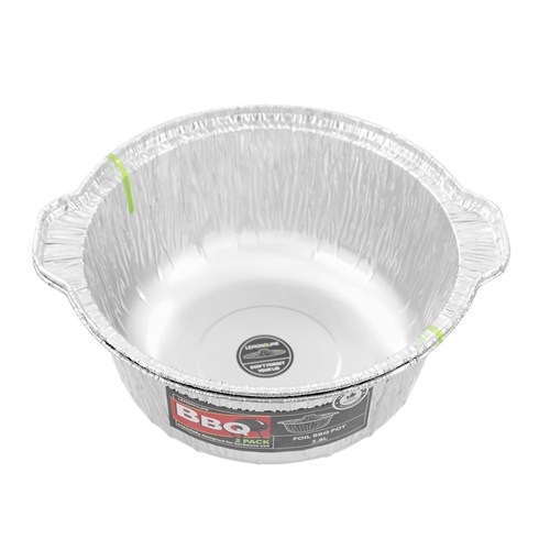 FOIL BBQ POT 3.8L 2PK 29CM