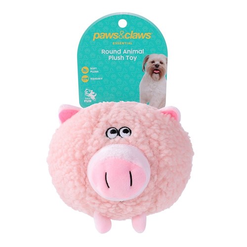 PLUSH ROUND ANIMAL 2 ASSTD