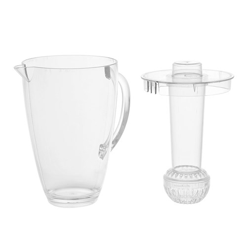 CRYSTAL PITCHER WITH ICE CUBE