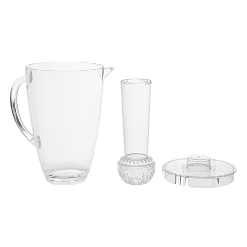 CRYSTAL PITCHER WITH ICE CUBE