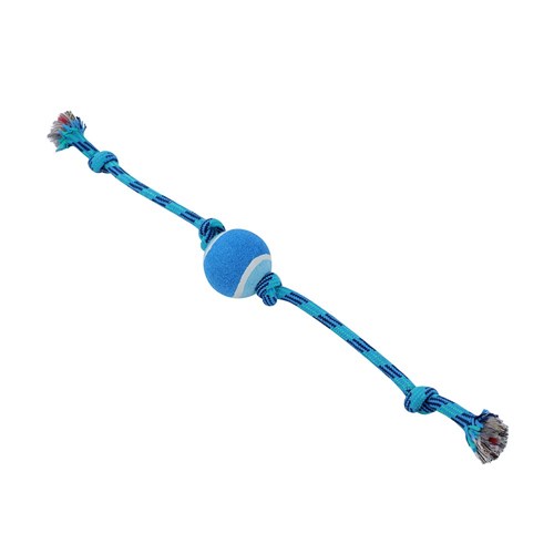 TENNIS BALL ROPE TUGGER TOY